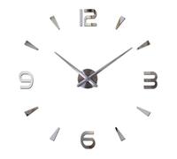 3D Grande Horloge Murale Bricolage Cadre Muet Quartz avec Autocollants Numriques pour Dcoration de Chambre PZCC