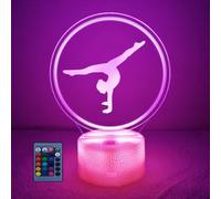 3D Gymnastique LED Lampe Art Déco Lampe la Couleur Changeant Lumières LED Décoration Lumière Contrôle à distance 7/16 Couleurs Change Alimentation USB Lampes Enfants Cadeau Anniversaire Noël Cadeau