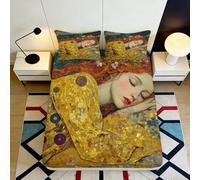 3D Imprimé Motif Art Nouveau Drap-Housse, Microfibre Housse de Lit