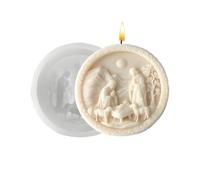 3d Jésus Nativité Moules De Silicone - Moules De Nativité En Silicone, Moule De Résine Christmas Religieux Jésus Moule De Naissance Décoration De La Maison De Noël Pour Les Bougies Fondant Fondant