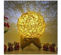 3d led rotin lune veilleuse moonlight usb table de chargement lampe bureau - multicolore Multicolore G