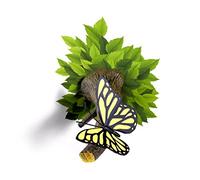3D Light FX Lampe en forme de papillon en plastique Jaune/marron