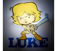 3D Light FX Lampe LED 3D mini Luke Skywalker Star Wars avec éclairage LED - Fonctionne avec 2 piles AAA (non incluses)