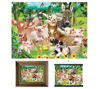 3D LiveLife Affiche Murales Lenticulaires Bébés Animaux de la Ferme de Deluxebase. Poster 3D sans Cadre. Décoration Murale Parfaite. Oeuvre Originale sous Licence Artiste Renommé, Michael Searle