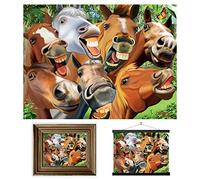 3D LiveLife Affiche murales lenticulaires Chevaux Rigolos de Deluxebase. Poster chevaux 3D sans cadre. Décoration murale parfaite. Oeuvre originale sous licence de l'artiste renommé, Michael Searle