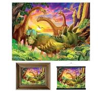 3D LiveLife Affiche Murales Lenticulaires Dino joyeux de Deluxebase. Poster Jurassique 3D sans Cadre. Décoration Murale Parfaite. Oeuvre Originale sous Licence de l'Artiste Renommé, Michael Searle