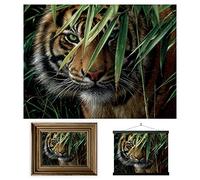 3D LiveLife Affiche Murales Lenticulaires Forêt d'Émeraude Deluxebase. Poster Tigre 3D sans Cadre. Décoration murale parfaite. Oeuvre Originale sous Licence de l'Artiste Renommé, Collin Bogle