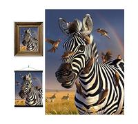 3D LiveLife Affiche murales lenticulaires Oiseau Zèbre de Deluxebase. Poster zèbre 3D sans cadre. Décoration murale parfaite. Oeuvre originale sous licence de l'artiste renommé, Jerry LoFaro