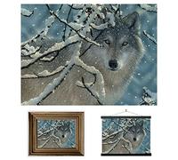 3D LiveLife Affiche Murales Lenticulaires Silence Brisé de Deluxebase. Poster Loup 3D sans Cadre. Décoration Murale Parfaite. Oeuvre Originale sous Licence de l'Artiste Renommé, Collin Bogle