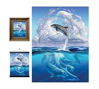 3D LiveLife Affiche Murales lenticulaires Symphonie de Dauphins de Deluxebase. Poster Océan 3D sans Cadre. Décoration Murale Parfaite. Oeuvre Originale sous Licence Artiste Renommé, Jerry LoFaro