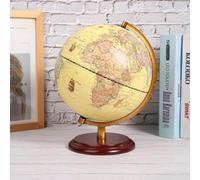 3D Matériel d'enseignement Globe antique Pivotant avec éclairage - Décoration de bureau Fournitures scolaires - 25CM.