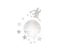 3D Miroir Acrylique Sticker Mural Ange fée étoiles Forme Amovible pour fenêtre Murale Stickers muraux Maison TV Fond décoration ()