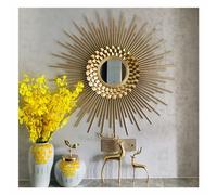 3D Miroir Murale Rond Soleil pour Decoration Mural décoratif Miroir Doré | Cadeau Femme et Maman,60cm