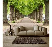 3D Nature Paysage Forêt Route Photo Murale Taille Personnalisée Non-tissé 3D Paille Papier Peint Pour Mur TV Canapé Fond Mur Décor-400 * 280cm