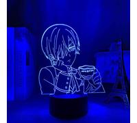 3D Night Lamp Anime Illusion Lampe Acrylique 3D Lampe Anime Black Butler pour Chambre Décor Night Light Enfants Cadeau D'anniversaire Chambre Bureau LED Lumière Manga Black Butler 7 couleurs