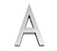 3D NuméRo Plaque Maison Flottante Sticker Autocollant Signe 0-9 Lettre A-F 6cm Porte BoîTe Aux Lettres ExtéRieure Appartement Chambre HôTel Adresse DéCor ExtéRieur Alphabet NuméRique Signalisation (A)