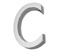 3D NuméRo Plaque Maison Flottante Sticker Autocollant Signe 0-9 Lettre A-F 6cm Porte BoîTe Aux Lettres ExtéRieure Appartement Chambre HôTel Adresse DéCor ExtéRieur Alphabet NuméRique Signalisation (C)