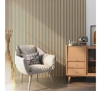3D panneau mural acoustique set de 8 'Vang' 5,76 m² imitation chêne
