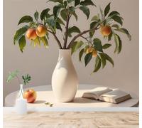3D Papier Peint Minimalisme Esthétique Vase Blanc Arbres Fruitiers Livres | Texture Soyeuse Haut de Gamme Adaptée au Bureau à la Salle Manger au Coin Canapé Chambre Salon et Mur Derrière TV-250cm×170cm