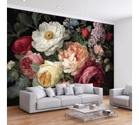 3D Papier Peint Murale Motif Peinture classique à l'huile Floral Papier Peint Panoramique Mural Affiche Géante Décoration Pour Salon TV Fond Chambre D'Enfant Décoration 150 x 105 cm Jardin romantique