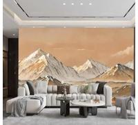 3D Papier Peint Paysage de Montagnes Enneigées en Tridimensionnel Dessiné | Soie Texturée Haut de Gamme Idéale Pour le Bureau la Salle à Manger Salon Chambre Canapé et Décoration Murale-400cm×280cm