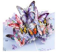 3D Pop Up Carte de voeux anniversaire Papillons et fleurs, 3D Pop up carte de voeux avec enveloppe pour femme, mère 18