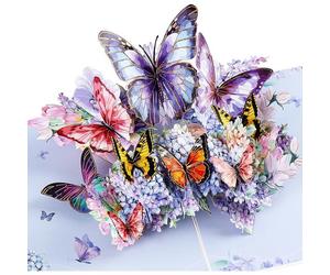 3D Pop Up Carte de voeux anniversaire Papillons et fleurs, 3D Pop up carte de voeux avec enveloppe pour femme, mère 18