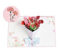 3D Pop up carte de vœux fête des mères FONGWAN bouquet de vacances cadeau-D multicolore G