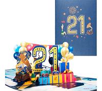 3D Pop-up Cartes d'anniversaire,Cartes de 21e anniversaire avec Enveloppe,Cartes d'anniversaire Universelles,Convenant aux Anniversaires,aux Mariages,aux Amitiés et aux Intronisations