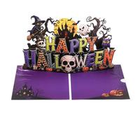 3D Pop-up Halloween Card, Handmade Ghost Pumpkin, Paper Sculpture | Creative Handmade Design, 8.26×6.29×0.19in, For Desk Table Home Classroom Holiday Birthday Thanksgiving Readers Gift