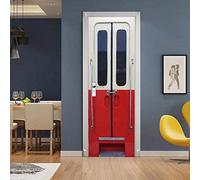 3D Porte De Train Créative 90 X 200 Cm Door Stickers Murales Peel And Stick Porte Pondérose Pondéle Porte De Porte Poster Pvc Affiche De Porte Pvc Amovible Pour Décoration De Maison - Photos De Porte