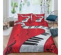 3D Printed Musique Duvet Cover, Microfibre Housse de Couette Fermeture