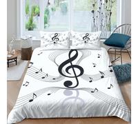 3D Printed Note de Musique Duvet Cover, Microfiber Comforter Cover