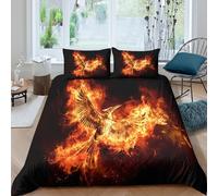 3D Printed Phoenix Quilt Cover, Microfibre Housse de Couette Fermeture