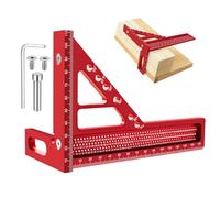 3D Règle de Mesure Multi Angles, Grand Equerre Charpentier Alliage D'aluminium, Equerre Menuisier Multifonctionnelle, 22,5°-90°, Haute Précision pour Outils de Mesure, Traçage Artisanal