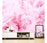 3D Résumé Belle Plume Rose Murale Enfants Chambre Salon Papiers Peints Papier Peint 3D Décor À La Maison Pâte Salon Le Mur Pour Chambre Murale Amovible Affiches Murales Art Mural A 350 x 256 cm (LxH)