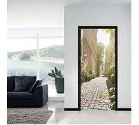 3D Sticker de Porte, WOVTE Trompe l'oeil Effect Auto-Adhésif Amovible Autocollant pour Décor Cuisine Chambre Salle de Bain Mur,Q
