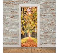 3D Sticker Porte, WOVTE Trompe l'oeil Effect pour Décoration Mur Salon Cuisine Chambre Salle de Bain Papier Peint ,T