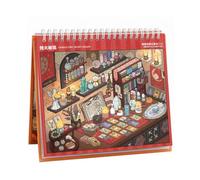 3D Sticker Scene, Mini House Collage with Handmade Designs, Desk Decor 300g