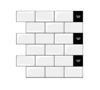 3D Stickers de carrelage, Carreaux de cuisine autocollants plus épais 10 pièces, Carreaux muraux autocollants, Carreaux adhésifs pour cuisine détachables, pour salle de bain, cuisine, décoration