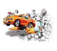 3d stickers muraux voiture,3d autocollant mural voitre pour décoration chambre enfant 3d sticker mural voiture[151]
