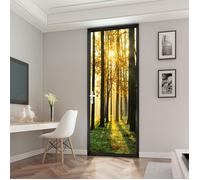 3D Stickers Porte Autocollants de Décoration pour Porte, WOVTE Pvc Trompe L'oeil Mural,Decoration Porte,L(45x200cmx2Pcs),Style M