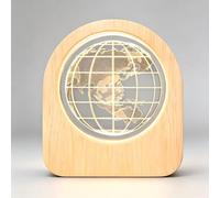 3D système solaire cristal boule lampe de table base en bois décoratif éclairer signe gravé ornement sculpture maison artisanat décor présent pour les femmes amis