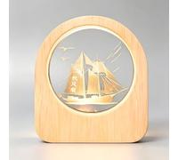 3D système solaire cristal boule lampe de table base en bois décoratif éclairer signe gravé ornement sculpture maison artisanat décor présent pour les femmes amis