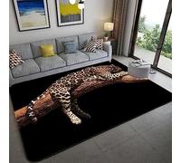 3D Tapis Imprimé Chambre Salon Décoration Lavable Flanelle Tapis Balcon Terrasse Cuisine Tapis Tapis Tapis Panthère Noire Animale Créative 60 X 90 Cm / 23,6 X 35,4 Pouces - Polyester Doux Au Toucher