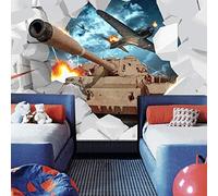 3D Thème Militaire De L'Avion-Citerne Papier Peint Mural, Salon Chambre À Coucher Murale Papier Peint Mural Autocollant Amovible Décor À La Maison - Pour Restaurant Hôtels Moderne Sa 140(L) x70(H) cm