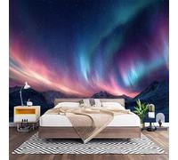 3D Trompe-l'œil Photo Murale 200x140 cm Coloré Papier Peint Panoramique | Glaciers Arctique Voie LactéE H D Décoration Murale Poster Tableaux Intissé Muraux - pour Salon Bureau Mur de Fond TV