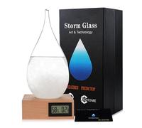 3DHOME Storm Glass Verre tempête Stations météorologiques Goutte d'eau Prédicteur météo Prévisions Utilisé pour la décoration de Bureau à la Maison et au Bureau - Cadeau d'anniversaire