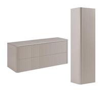 3E 3xE living.com Ensemble Salle de Bains Meuble 120 à Plan et Colonne, Cachemire, 120,80 x 48,4 x 44,2 cm