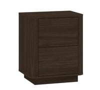 3E 3xE living.com Table de Chevet avec 2 tiroirs pour la Chambre, chêne Noyer, 50 x 40 x 60 cm